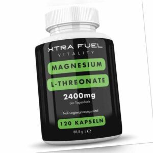 Magnesium L-Threonate | 120 Kapseln (hochdosiert) | 2400mg | Vegan & Geprüft