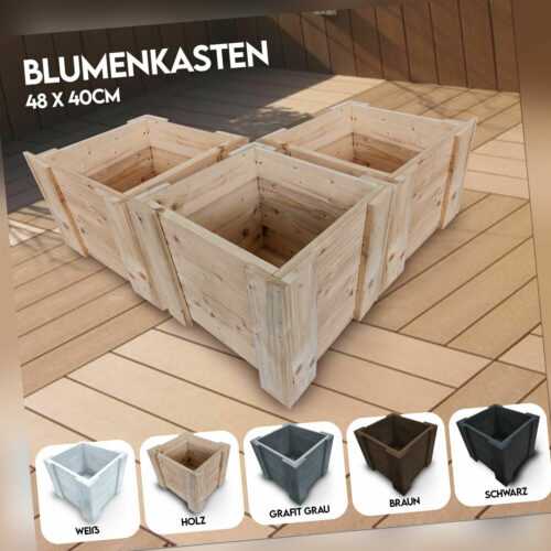 Blumenkasten Blumenkübel aus Holz Blumentopf Terrasse 48x44x40 cm,94x42x41cm LUX