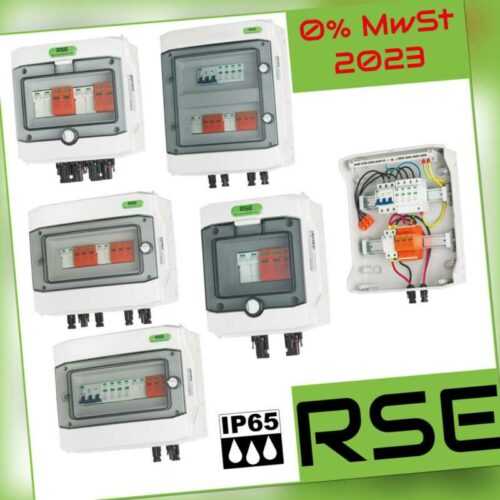 RSE SOLAR ANSCHLUSSKASTEN PHOTOVOLTAIK AC DC 1-2-STRINGS ÜBERSPANNUNGSSCHUTZ