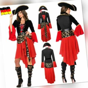 Frauenkostüm Piratenkostüm Damen Fasching Karneval Halloween Sexy Pirat Kostüm