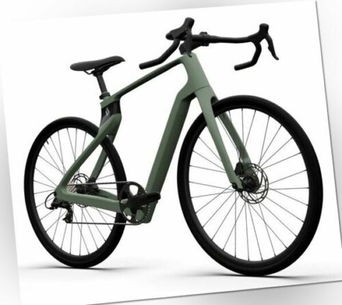 Superstrata E: Unibody Carbon E-Gravel Bike, moosgrün, fabrikneu, orig. verpackt