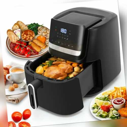 XL Digital Heißluftfritteuse Heißluft Friteuse 6,5L Fritteusen Air Fryer 1600W