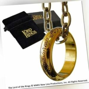 Der Herr der Ringe Ring der Macht Kette Schmuck vergoldet Geschenk Box NEU&OVP