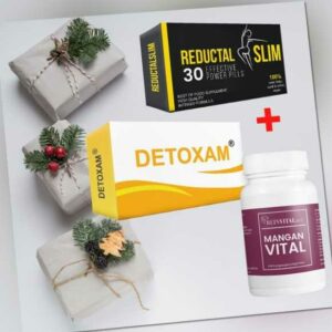 REDUCTAL SLIM + DETOXAM + MANGAN - FAT_BURNER ABNEHMEN 30+30+30 Vitamin KAPSELN