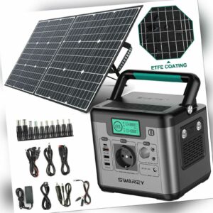 500W 1000W Solar Generator 518Wh Power Station Stromerzeuger mit 100W Solarpanel