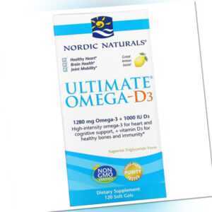 Nordic Naturals Ultimate Omega D3 - 1280 mg Omega-3, Herz und Gehirn 120 Softgels