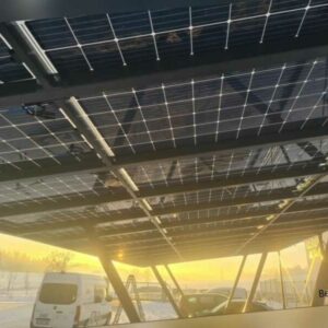 PV-Carport Stahl, modular erweiterbar, Solar Carport, Doppelglas, ca.4 m x 3 m