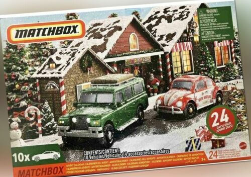 Mattel Matchbox Adventskalender 2023 inkl. 10 Autos Weihnachten Spielzeugautos