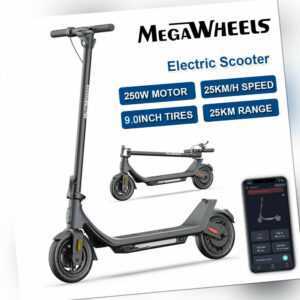 Megawheels E-Scooter 9" 25KM Reichweite Elektroroller mit APP Faltbar E-roller
