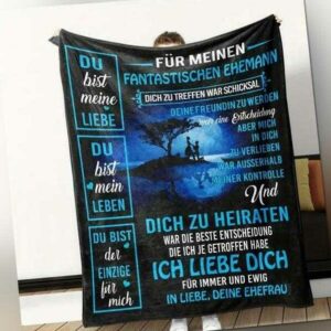 Personalisierte Kuscheldecke  " An meinen  Mann"