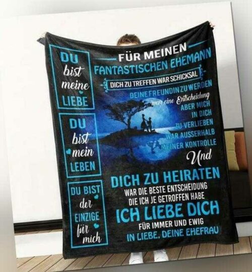 Personalisierte Kuscheldecke  " An meinen  Mann"