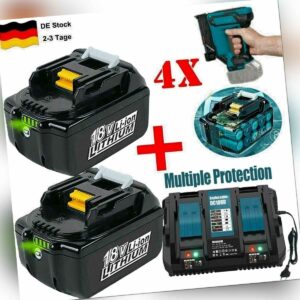 2x18V 6000mAH Akku Für Makita BL1850 BL1830 LXT BL1860B Led Anzeige+Ladegerät DP