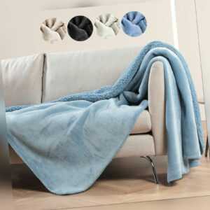 Kuscheldecke Dicke Flauschdecke Wendedecke Sherpa-Fleece