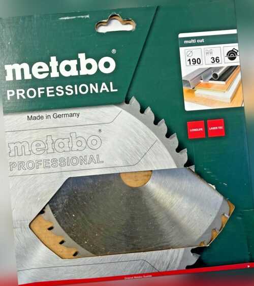metabo Professional Kreissägeblatt 190mm 190 x 30 mm 190x30 34Z multi cut 628075