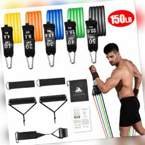 5 Fitnessbänder 150 LBS Widerstandsbänder Fitness Gym Yoga Sport Latexband DE