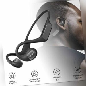 TOZO OpenReal Kopfhörer Kabellos Bluetooth 5.3 Tastensteuerung Open Ear Ohrhörer
