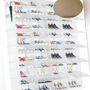 YIHATA Schuhregal für 96 Paar Schuhe Schuhschrank mit 4x12 Stufiger Kunststoff *