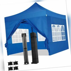 3x3m Faltpavillon Wasserdicht Partyzelt Gartenzelt UV Pavillon Pop-up Festzelt