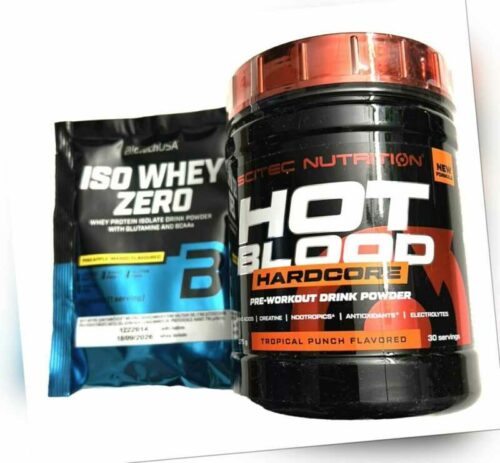 (53,07€/kg)Scitec Nutrition Hot Blood Hardcore 375g Tainingsbooster+Probe