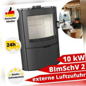 Kaminofen Dauerbrand 10 kW BImSchV 2 Dauerbrandofen Holzofen Holz Kamin Modern