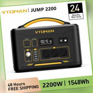 VTOMAN Jump 2200 Tragbare Powerstation 2200W 1548Wh Solargenerator LiFePO4 Akku