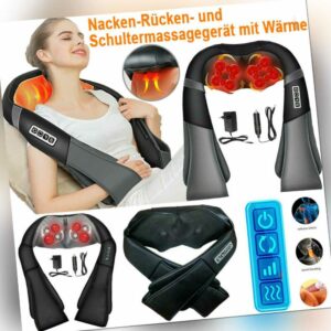 4D Massagegerät Shiatsu Nacken Rücken Elektrische Massage mit Wärmefunktion