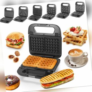SUPERLEX 6-in-1 Multifunktionsgerät Sandwich Toaster Waffeleisen Toast Grill
