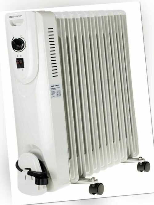 Ölradiator 2500 W Öl Radiator Heizung 11 Rippen Thermostat Elektroheizung grau