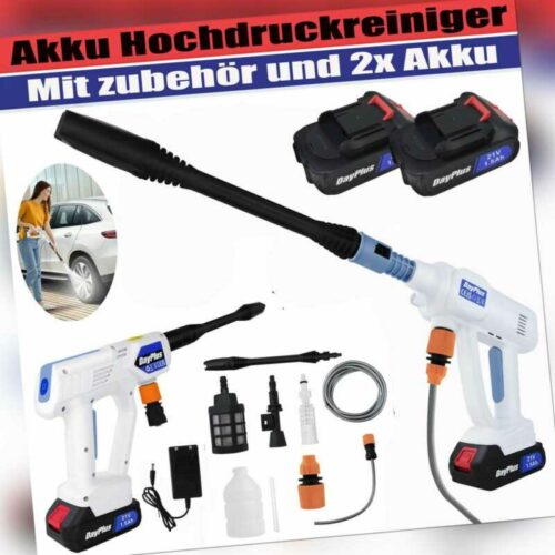 Hochdruckreiniger Auto Mobiler Druckreiniger Spritzpistole Garten Wasser 2X Akku