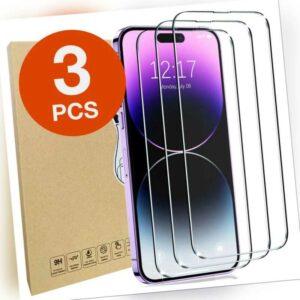 3x Panzerfolie Glas Screen Displayschutz Für iPhone 14 Pro 13 12 11 XS XR 11 Max