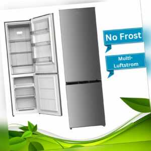Kühl Gefrierkombination NoFrost Kühlschrank freistehend LED Edelstahl Dark Inox