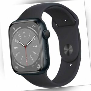 Apple Watch Series 8 Sportarmband 45mm Aluminium GPS mitternacht/mitternacht