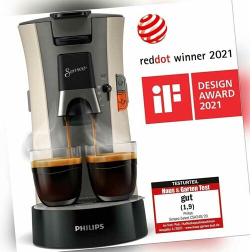 Philips Senseo Select CSA240/30 Kaffeepadmaschine - Kaffeestärkewahl Plus
