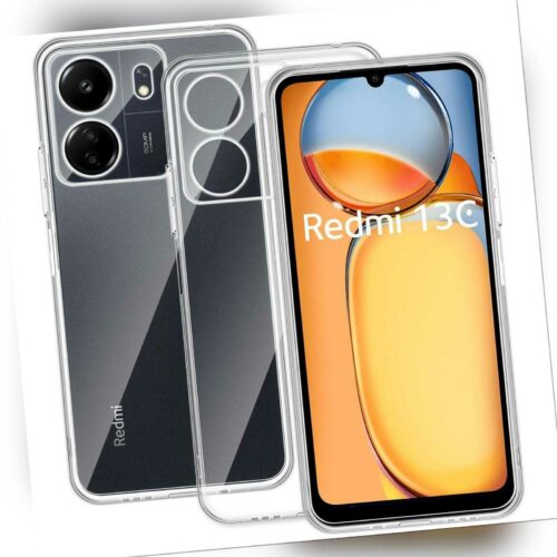 Schutz Hülle für Xiaomi Redmi 13C Handy Tasche Slim Silikon Cover TPU Back Case