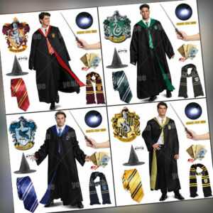 Harry Potter Gryffindor Slytherin Ravenclaw Hufflepuff Kostüm Robe Schal Umhang