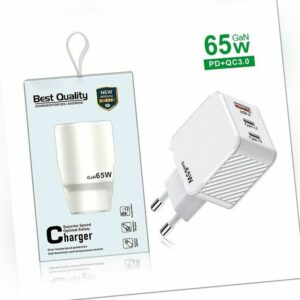 65 W USB C Schnellladegerät Ladekabel für iPhone USB Typ C Universal Samsung PRO