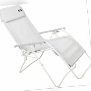 Westfield Relaxliege Liegestuhl Sonnenliege Gartenliege Klappliege weiß XL breit