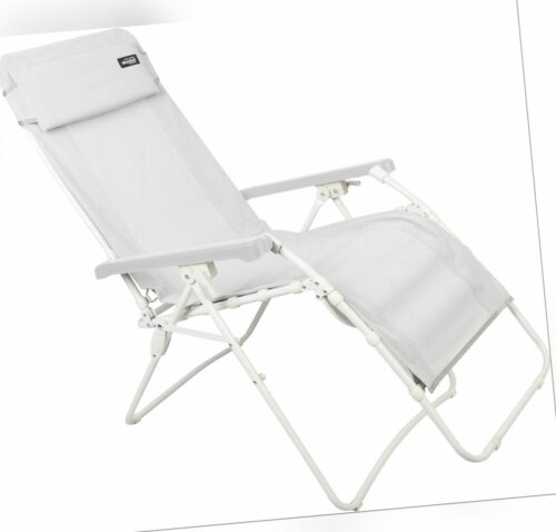 Westfield Relaxliege Liegestuhl Sonnenliege Gartenliege Klappliege weiß XL breit
