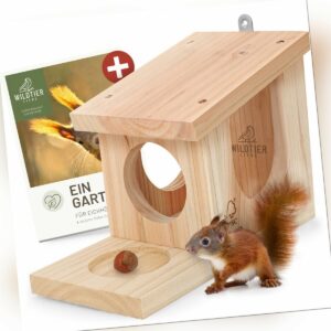 wildtier liebe Eichhörnchen Futterhaus Spielhaus wetterfest Holz Futterstation