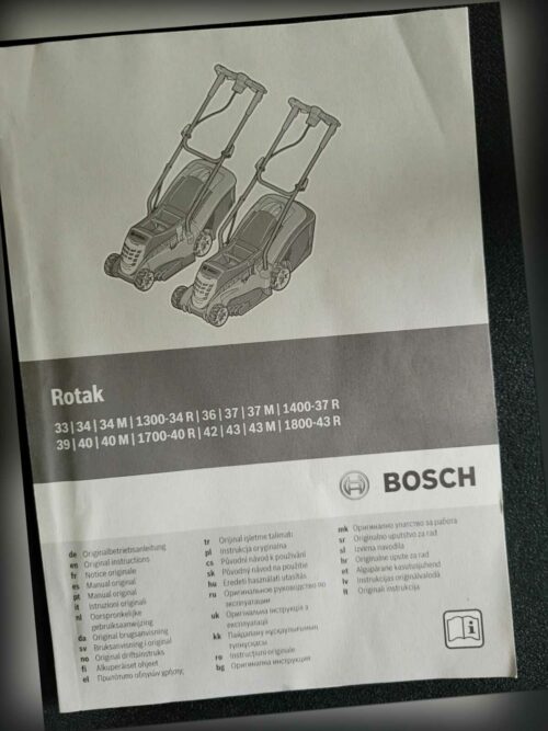 Bosch Rotak Betriebsanleitung / manual - 30 different languages