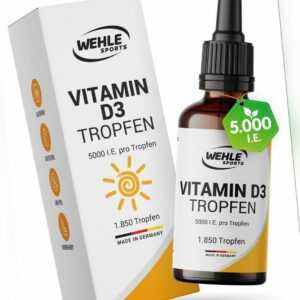 Vitamin D3 5000 IE pro Tropfen hochdosiert 50ml - 1850 Tropfen
