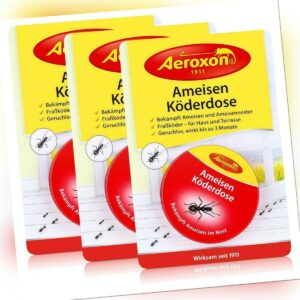Aeroxon Ameisen Köderdose - Fraßköder für Haus und Terrasse (3er Pack)