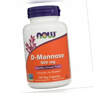 NOW FOODS D-Mannose 500 mg 120 Kapseln