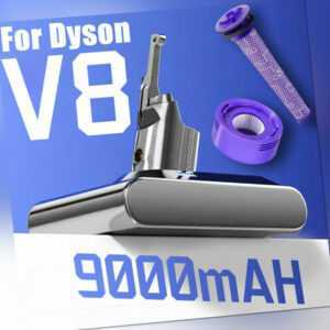 9000mAh Akku für Dyson V8 Absolute Animal Staubsauger  Ersatzbatterie / Filter✅
