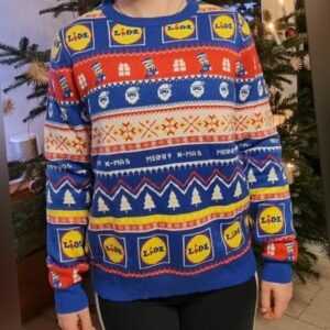 Lidl Ugly Weihnachtspullover X-MAS Chrismas Sweater Damen XS S M L