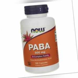 Now Foods PABA (p-aminobenzoic acid) 500 mg 100 Kapseln