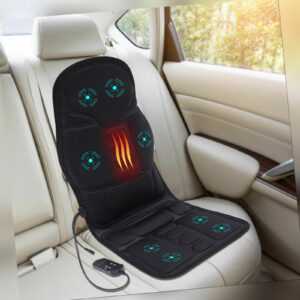 Massage-Sitzauflage Massagesitz mit Sitzheizung für Auto & Zuhause + Adapter 12V