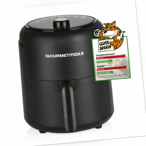 GourmetMAXX Heißluftfritteuse 2,3L Heißluft Ofen Grill Friteuse 1000W Timer