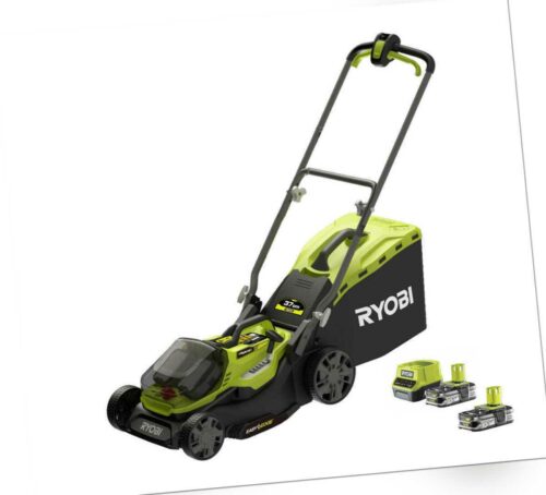 Ryobi ONE+ RY18LMH37A-225 18V Hybrid-Akku-Rasenmäher inkl. 2x2,5Ah Akku u.Ladeg.