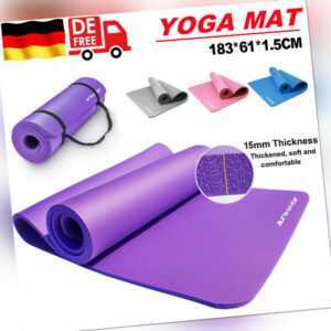 Yogamatte 4 Farben Fitnessmatte Sportmatte Gymnastikmatte Pilates 183 x 61 cm